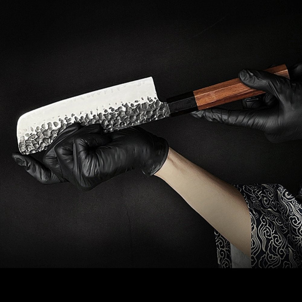 Ryujin™ 7.0" Nakiri Knife with Rosewood & Ebony Wood Handle