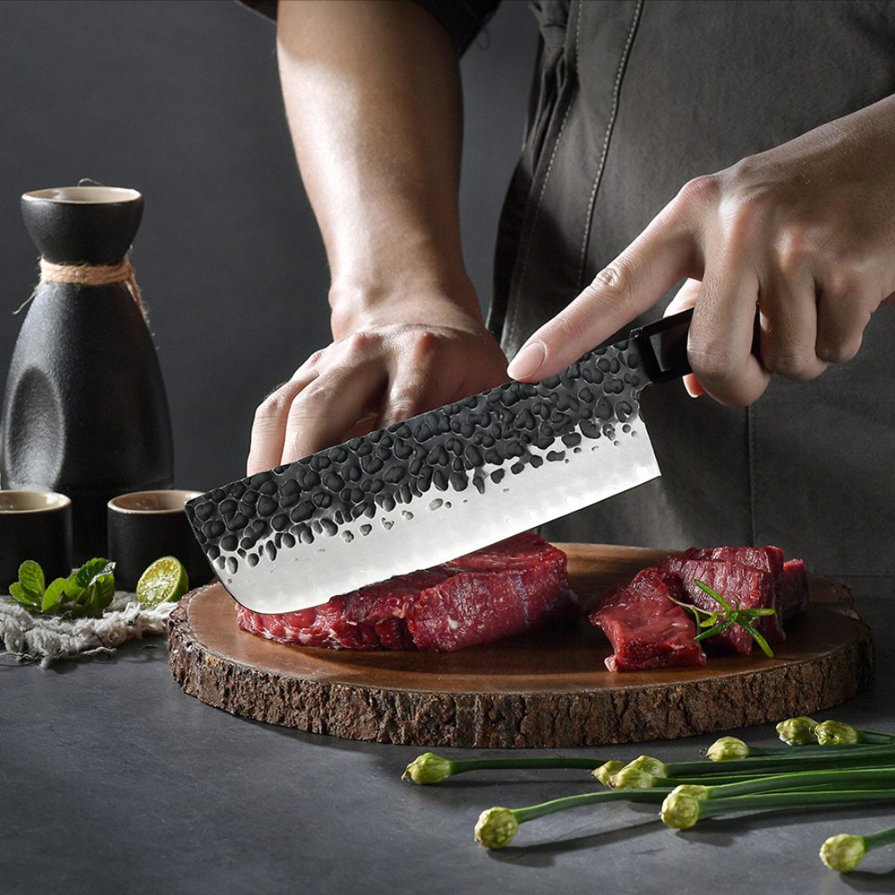 Ryujin™ 7.0" Nakiri Knife with Rosewood & Ebony Wood Handle